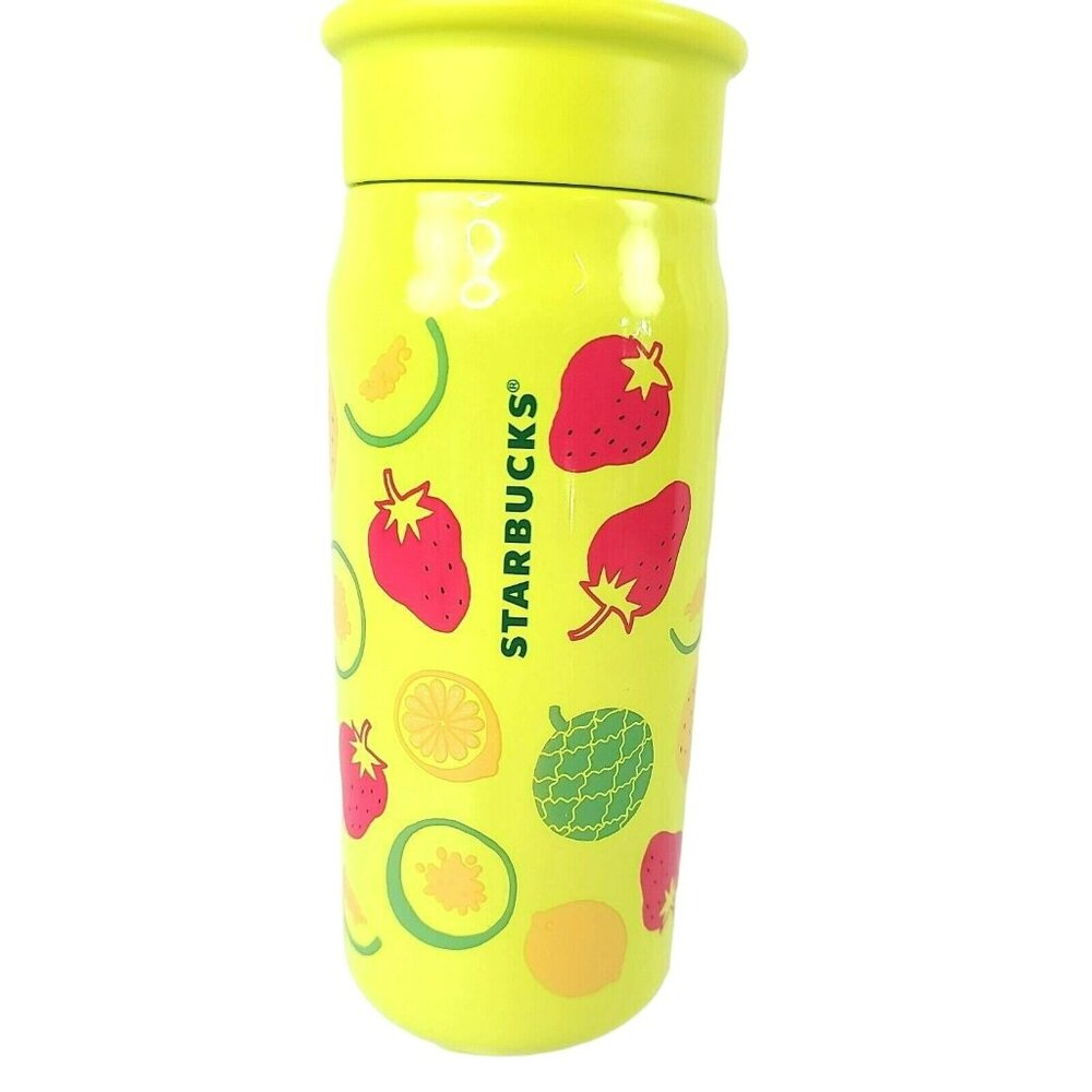 Starbucks Japan Summer 2023 Stainless Steel Tumbler Bottle Colorful Fruit 12oz